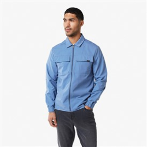 Closure London Mens Smart Utility Shirt Washed Blue
