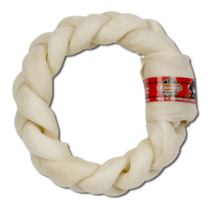 LENNOX Beefhide Chew for Dogs, Braided Donut