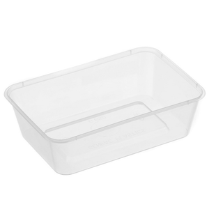 Awesome Rectangle Plastic Container Natural 650ml - 500 / CARTON