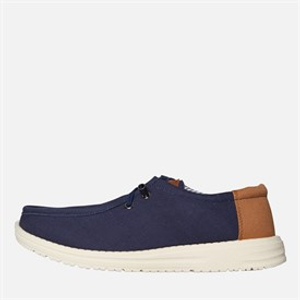Mad Wax Mens Grimes Shoes Navy/Tan