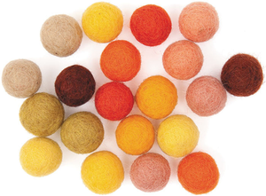 Boules en feutre - Mixte jaune