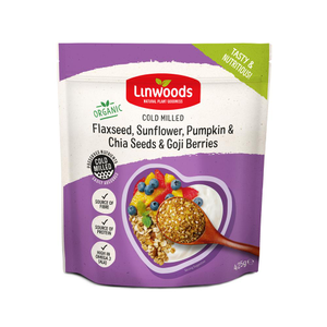 Organic Milled Flaxseed, Sunflower, Pumpkin, Chia & Goji Berries (Linwoods) 425g