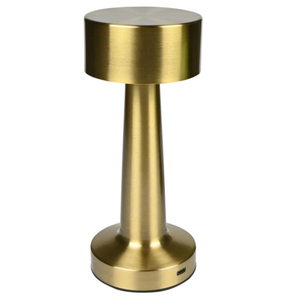 Benson Rechargeable Dimmable LED Touch Table Lamp with 3 Colour Temperatures and USB-C Charging I Gold 