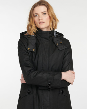 Barbour Cannich Wax Womens Jacket - Black/Modern
