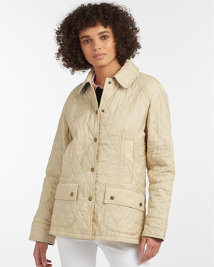 Barbour Summer Beadnell Womens Quilted Jacket - Pearl
