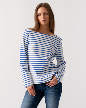 Joules New Harbour Womens Striped Breton Top - Blue