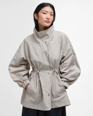 Barbour Suri Womens Showerproof Jacket - Light Sand/Safari Dress Tartan