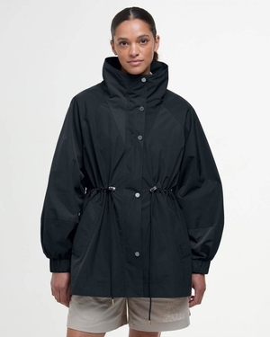 Barbour Suri Womens Showerproof Jacket - Black/Safari Dress Tartan