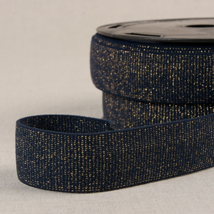 Elastique boxer pailleté - Marine et or