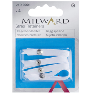 Paquet de 4 attaches bretelles - Blanc