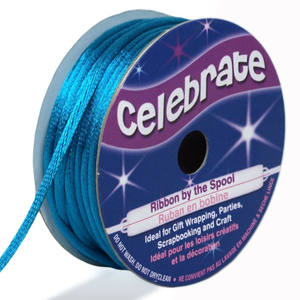 Cordon queue de rat Celebrate bleu turquoise - 2 mm x 10 mètres