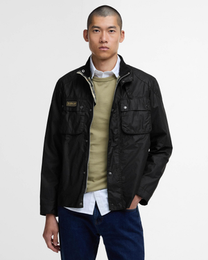 Barbour International Merton Mens Wax Jacket - Black