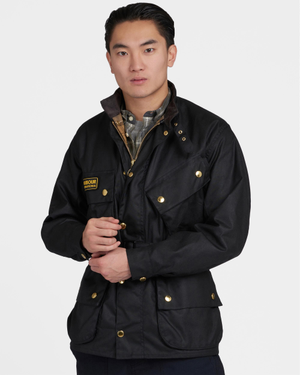 Barbour International Mens Original Wax Jacket - Black
