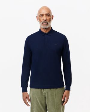 Lacoste Mens Long Sleeve Polo - Midnight Blue 166