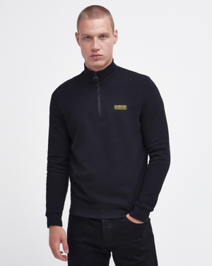 Barbour International Essential Half-Zip Mens Sweatshirt - Black