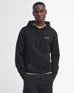 Barbour International Small Logo Mens Hoodie - Black/Pewter