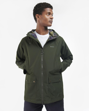 Barbour Hooded Domus Mens Waterproof Jacket - Sage/Classic
