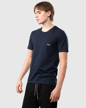 BOSS Orange 3 Pack Classic Regular Fit Crew Neck Mens T-Shirts NOS - White/Navy/Black 984