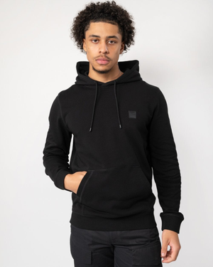 BOSS Orange Wetalk Mens Pullover Hoodie With Logo Patch NOS - Black 001