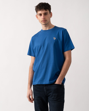 PS Paul Smith Mens Regular Fit Short Sleeve Zebra T-Shirt - 44K Petrol Blue