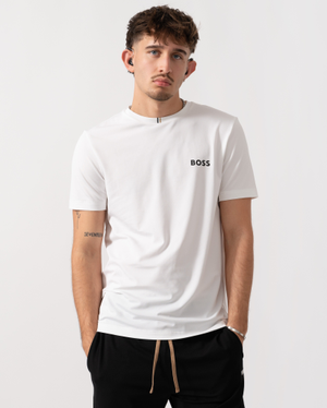 BOSS Green x Matteo Berrettini T-Shirt with Moisture-Wicking Piqué - White 100