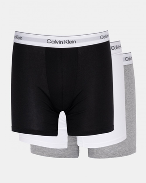 Calvin Klein 3 Pack Mens Boxer Briefs - Grey Heather/White/Black