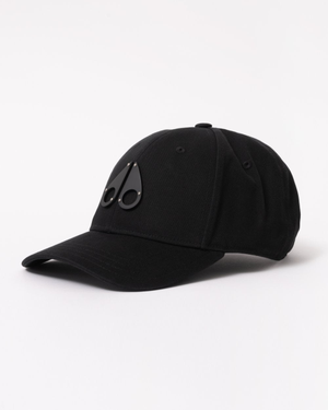 Moose Knuckles Front Logo Icon Cap - Black/Black Logo