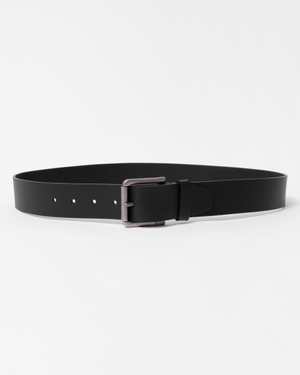 BOSS Orange Joris Mens Italian Leather Belt with Engraved Buckle - Black 001