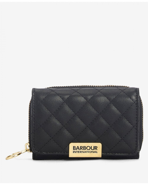 Barbour International Aurora Womens Tri-Fold Purse - Black