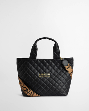 Barbour International Battersea Womens Mini Quilted Tote Bag - Black