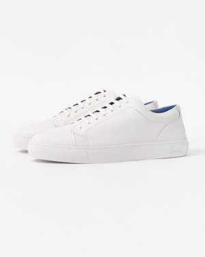 Oliver Sweeney Hayle Antiqued Calf Leather Mens Trainers - White