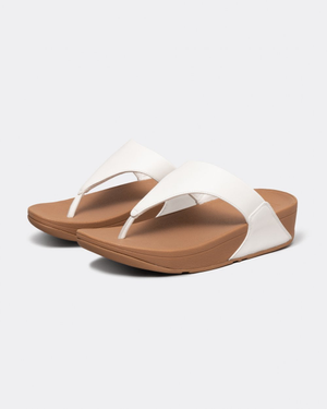 Fitflop Lulu Leather Toepost Womens Flip-Flop - White 024