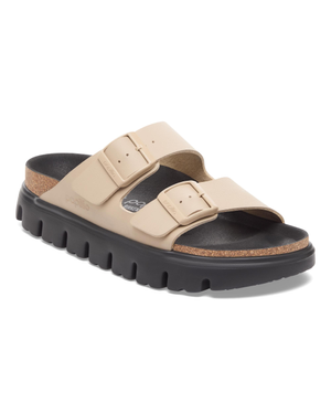 Birkenstock Papillio Arizona Chunky Womens Birko-Flor Sandals - Sandcastle/Black