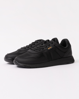 BOSS Orange Titanium Runn Mens Low-Top Trainers with Textured Uppers - Black 005