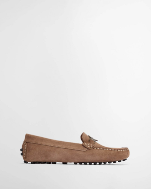 Barbour Laire Womens Driving Shoes - Light Trench Suede