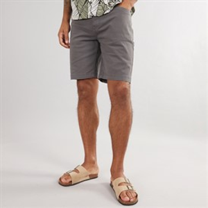THREADBARE Mens Star Chino Shorts Slate