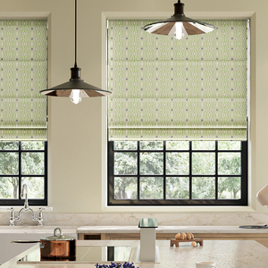 Opulent Scallop, Pistachio - Twist&Fit Roman Blind