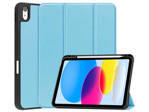 Synthetic Leather Flip Case with Stand for iPad 11th Gen (A16) - Sky Blue