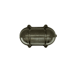 Navigator 09007 Outdoor IP64 1 Light Decorative Eyelid Bulkhead Light in an Antique Brass Finish