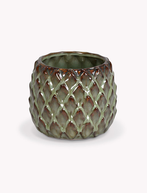 Wilcot Pot 12cm - Stoneware, Green, Small