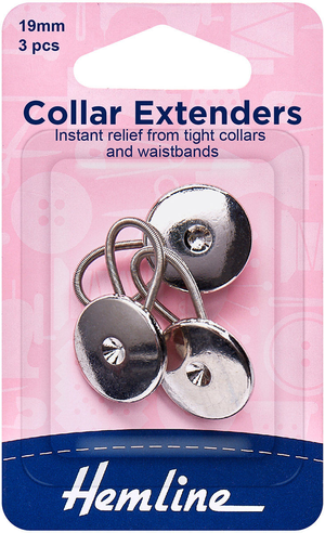 Set de 3 boutons rallonge 19 mm - Argent