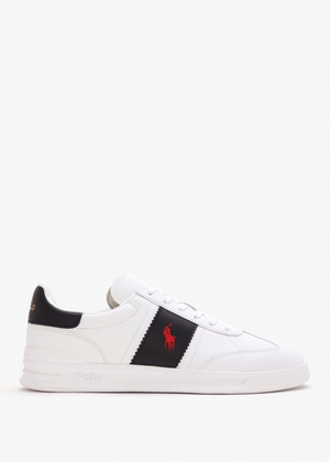 Men’s Heritage Aera White & Navy Leather Trainers