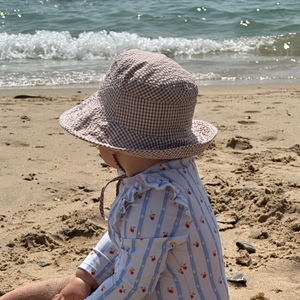 Mabel & Fox - Gingham Sun Hat - Brown