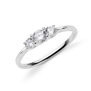 Signature Silver CZ Trio Ring