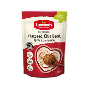 Milled Flaxseed, Chia Seeds, Apple & Cinnamon (Linwoods) 200g