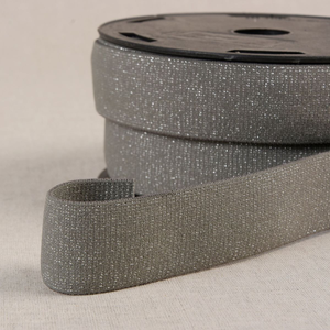 Elastique boxer pailleté - Gris et argent