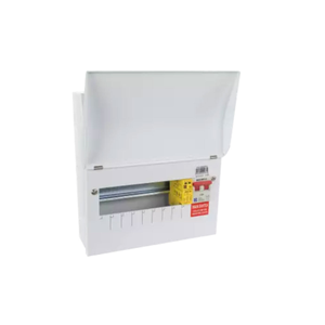 Lewden PRO-R08W-R1S 8 Way 100A Isolator Incomer Metal Clad Consumer Unit with Type 2 SPD Round KOs