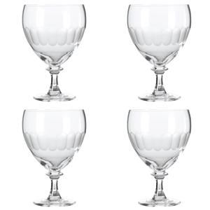 Set of Four Large Ranelagh Wine Goblets