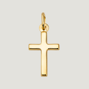 CANDY 9ct Gold Plain Cross Pendant Charm