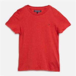 Tommy Hilfiger Boys Basic Knit T-Shirt Apple Red Heather